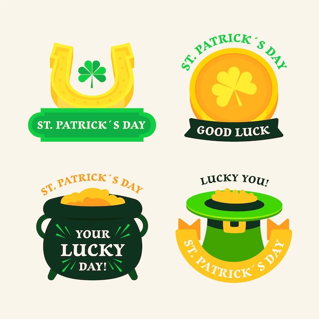 St. patrick's day badge pack