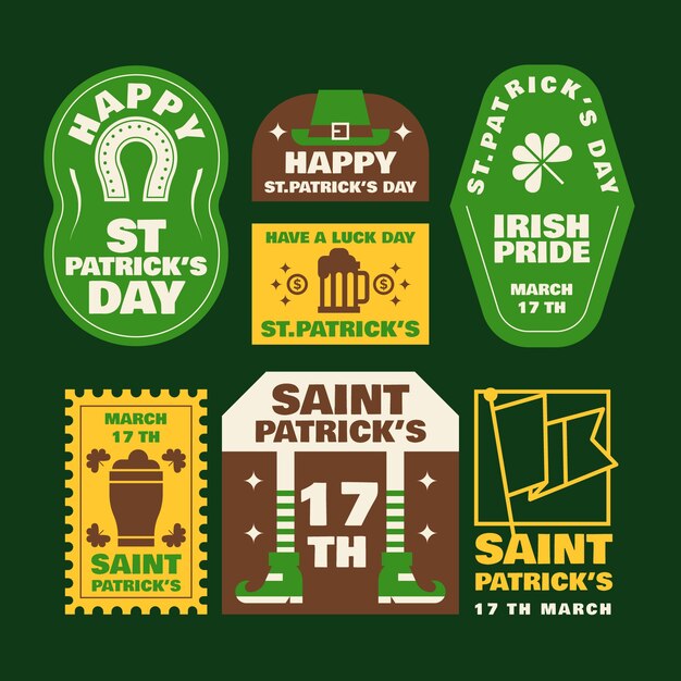 St. patrick's day badge with clovers