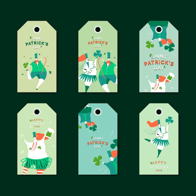 St. Patrick's Day celebration set layout vector