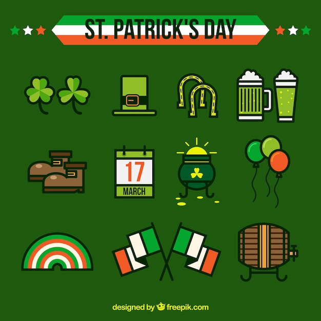 ST. Patrick's day element collection