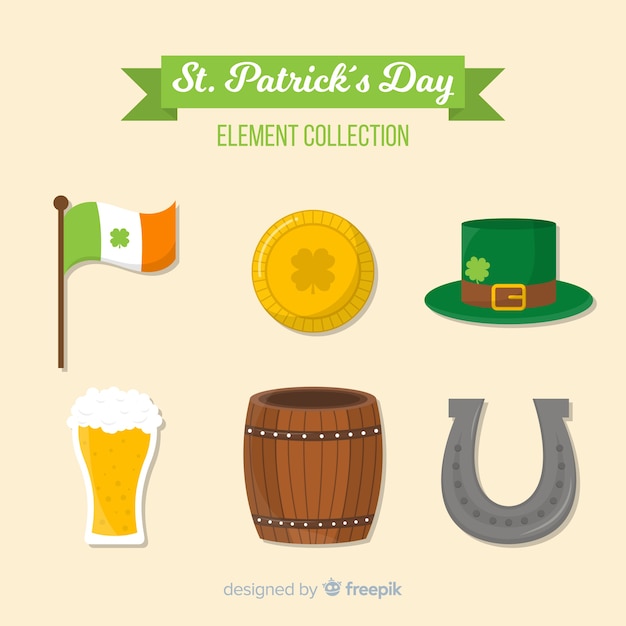 Free Vector st patrick's day element collection