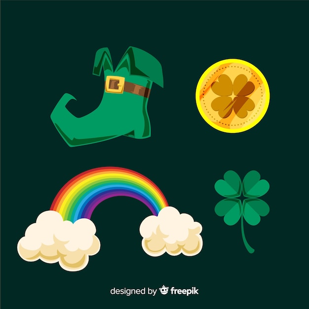 Free Vector st. patrick's day element collection