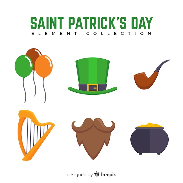 Free Vector st. patrick's day element collection