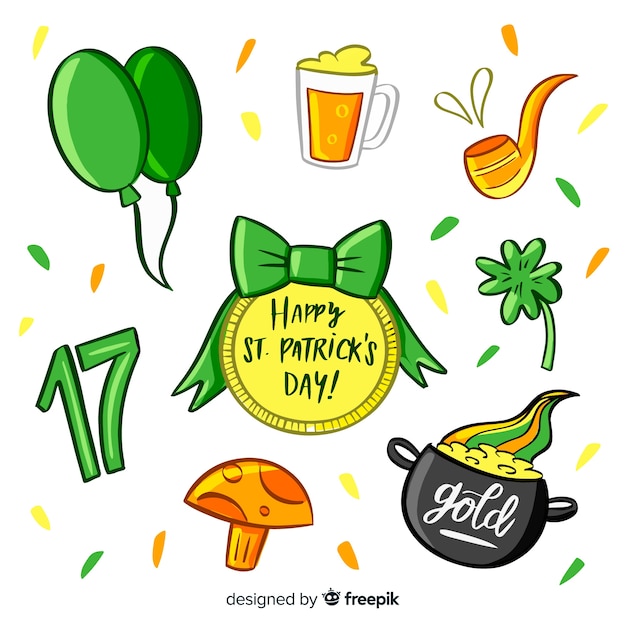 Free Vector st. patrick's day element collection