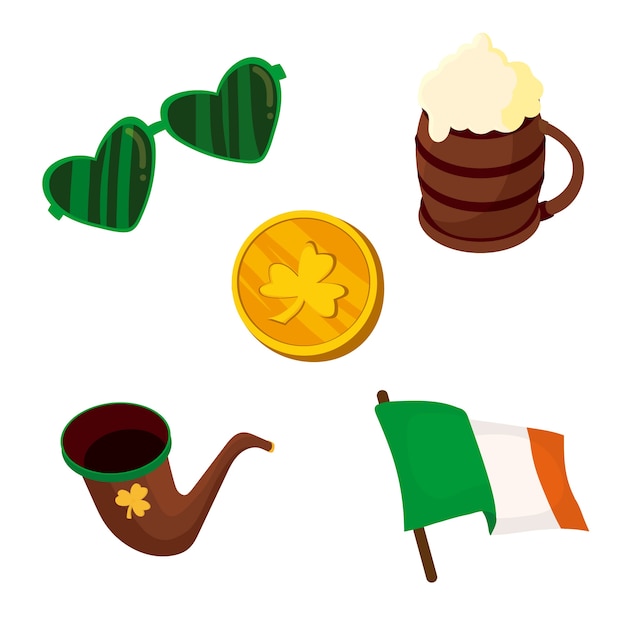 Free Vector st. patrick's day element collection