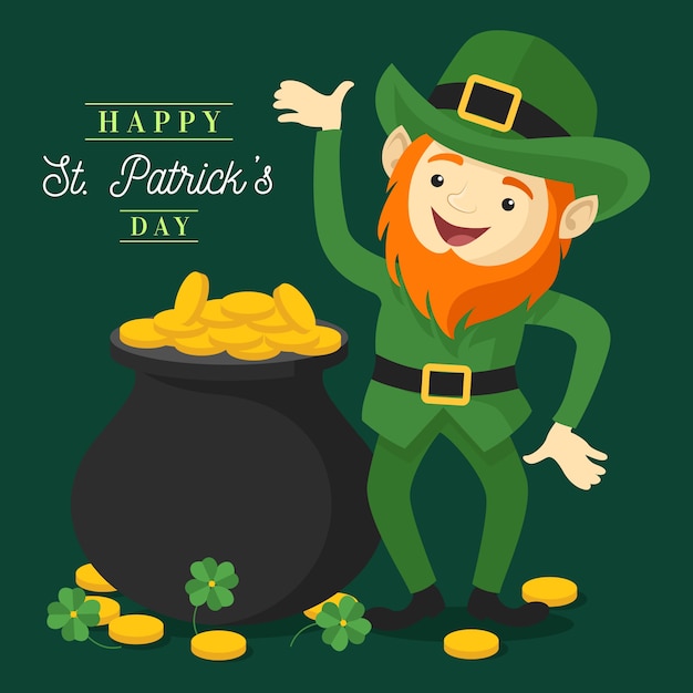 St. patrick's day in flat design