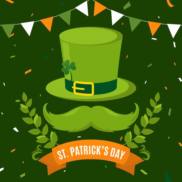 St. patrick's day in flat design