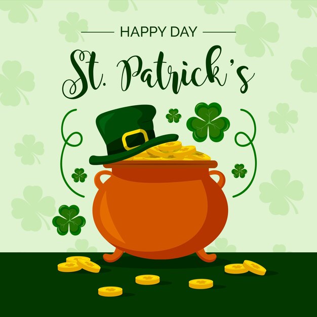 St. patrick's day in flat design