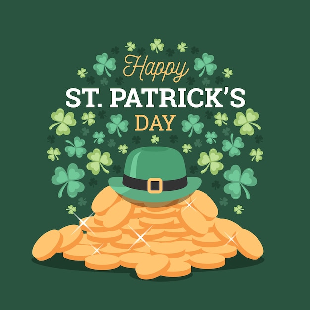 St. patrick's day in flat design