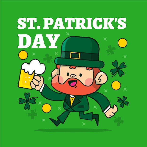 St. patrick's day in flat design