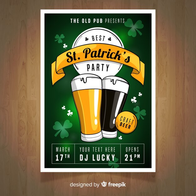 St. patrick's day flyer party template