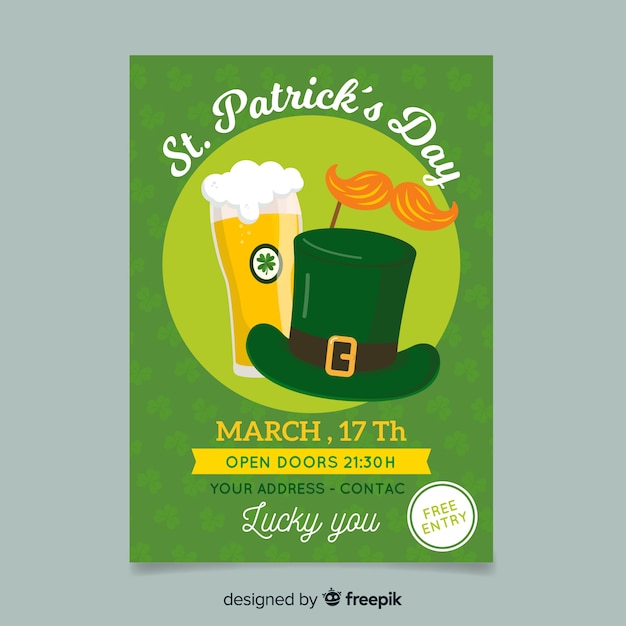 St. patrick's day flyer party template