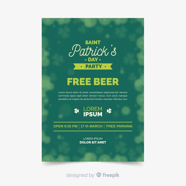 St. patrick's day flyer party template