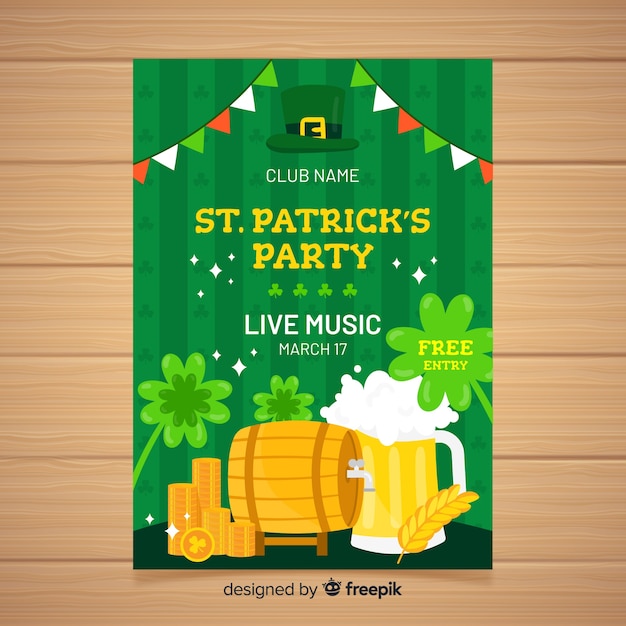 St. patrick's day flyer template