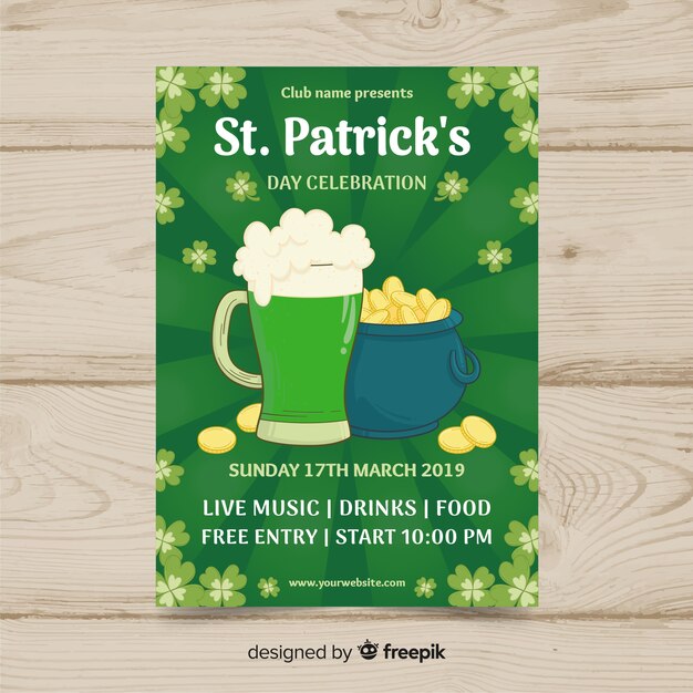 St. patrick's day flyer template