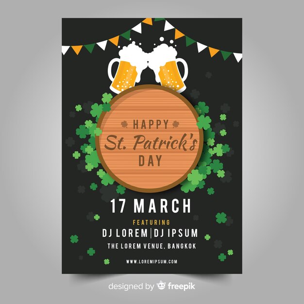 St. patrick's day flyer template