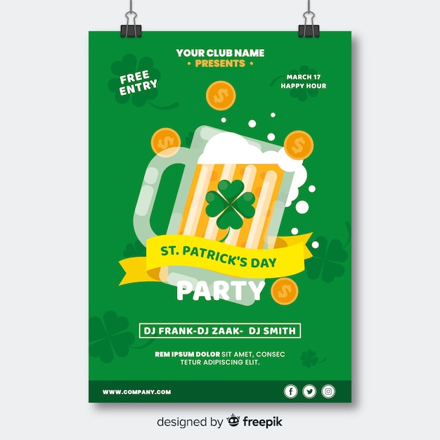 St. patrick's day flyer template