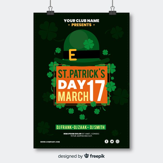 St. patrick's day flyer template