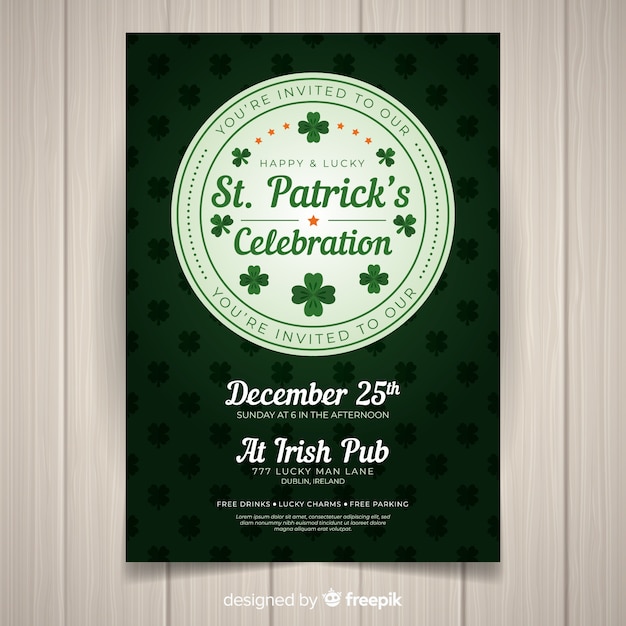 St. patrick's day flyer template