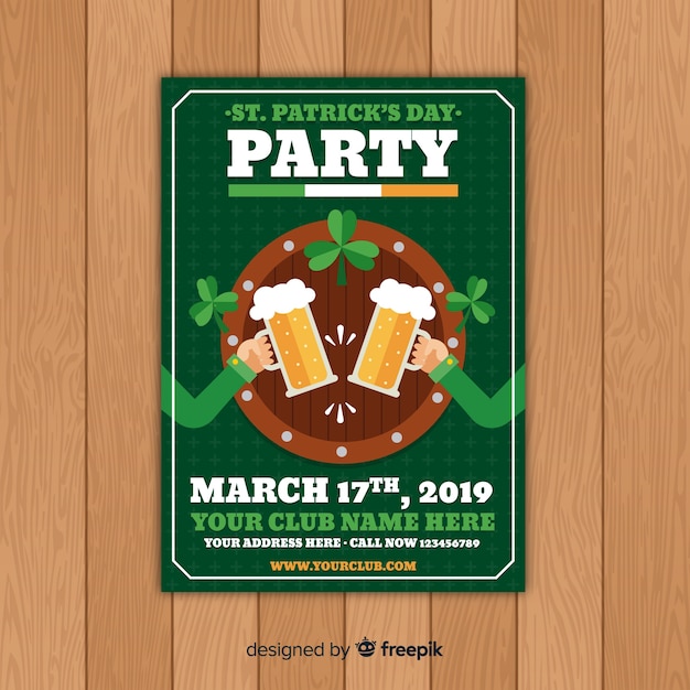 St. patrick's day flyer template