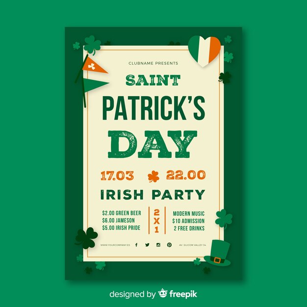 St. patrick's day flyer template