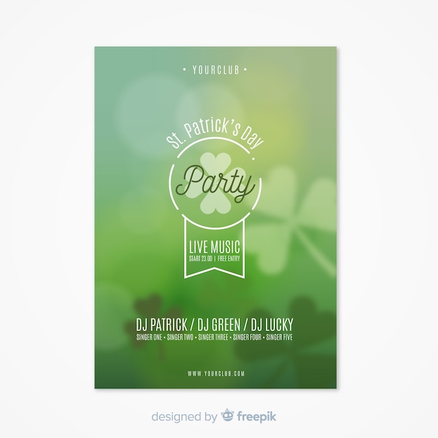 St. patrick's day flyer teplate