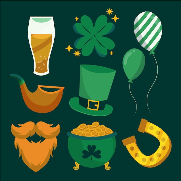 St. patrick's day hand drawn elements