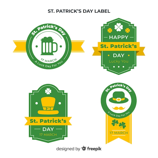 St. patrick's day label collection