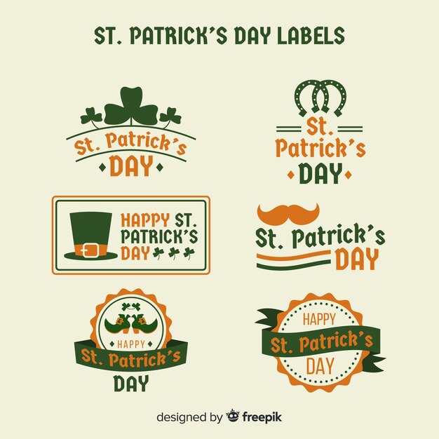 St. patrick's day label collection