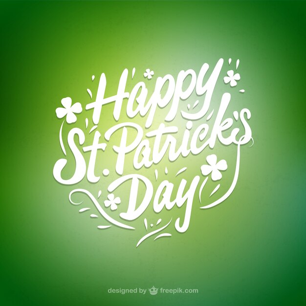 St Patricks day card with lettering