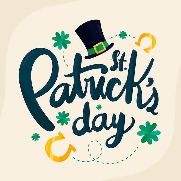 St patricks day lettering concept