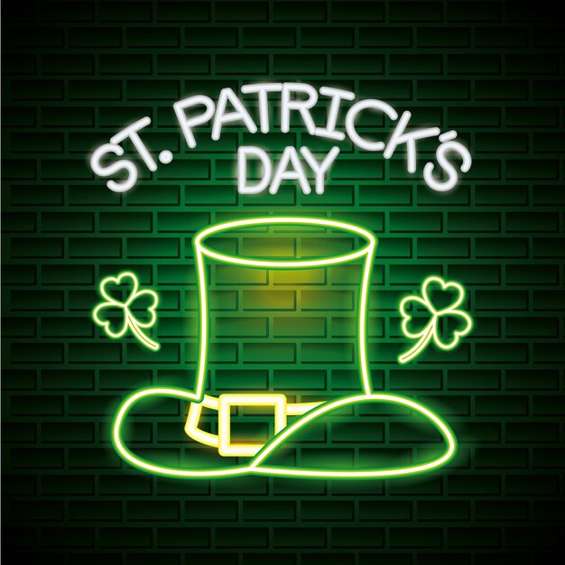 St patricks day neon style