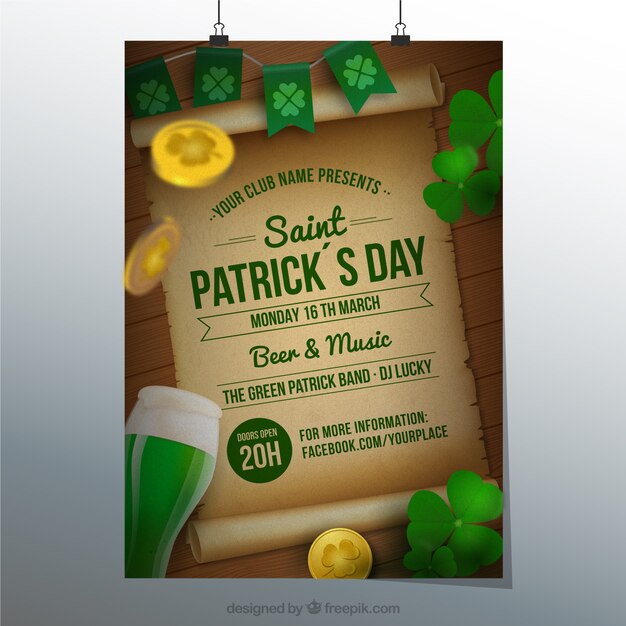 St patricks day party poster