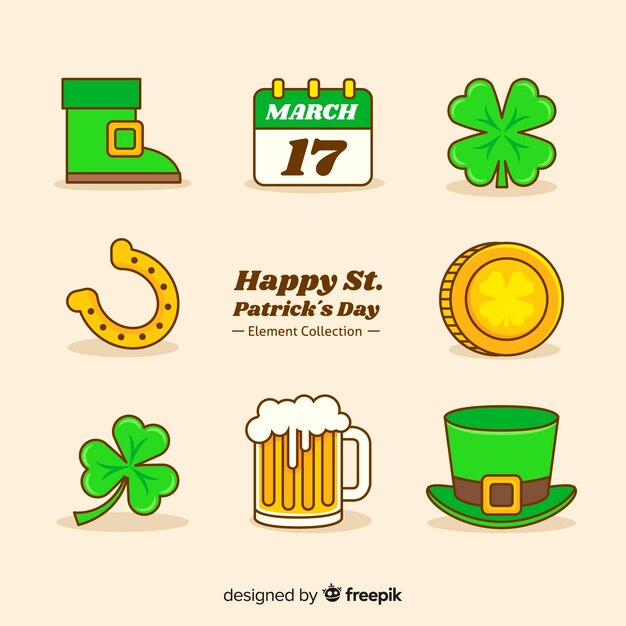 St patricks's day element collection