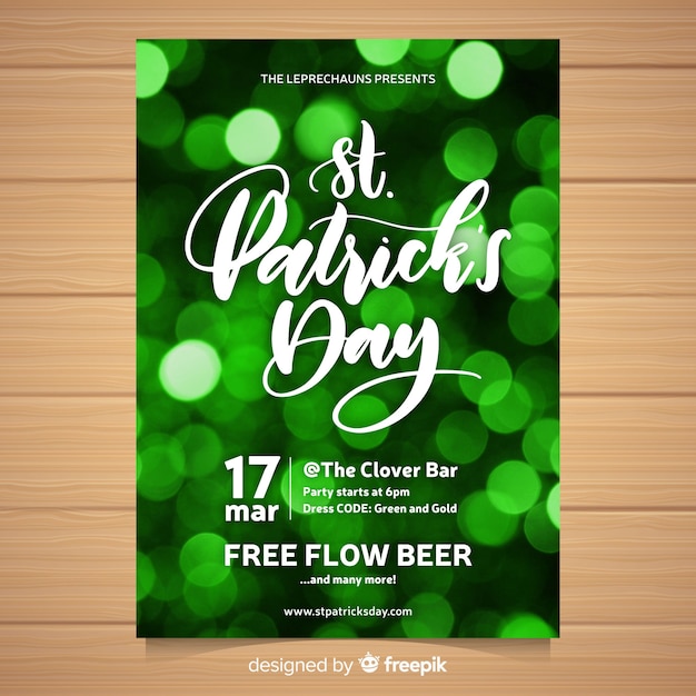 St patricks's day party flyer