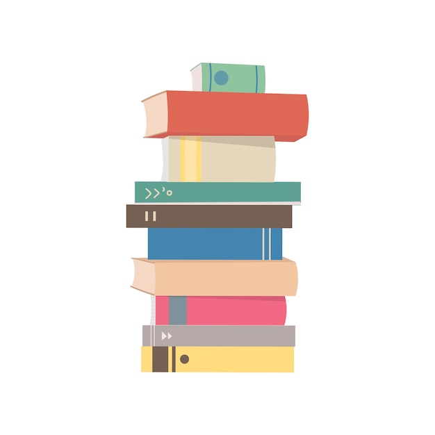 Free Vector stack of books graphic illustration