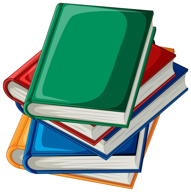 Free Vector stack of colorful books