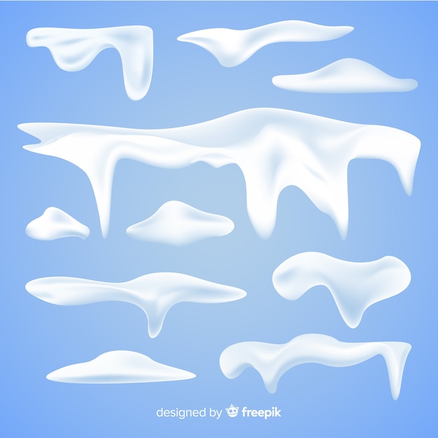 Free Vector stacked snow pack