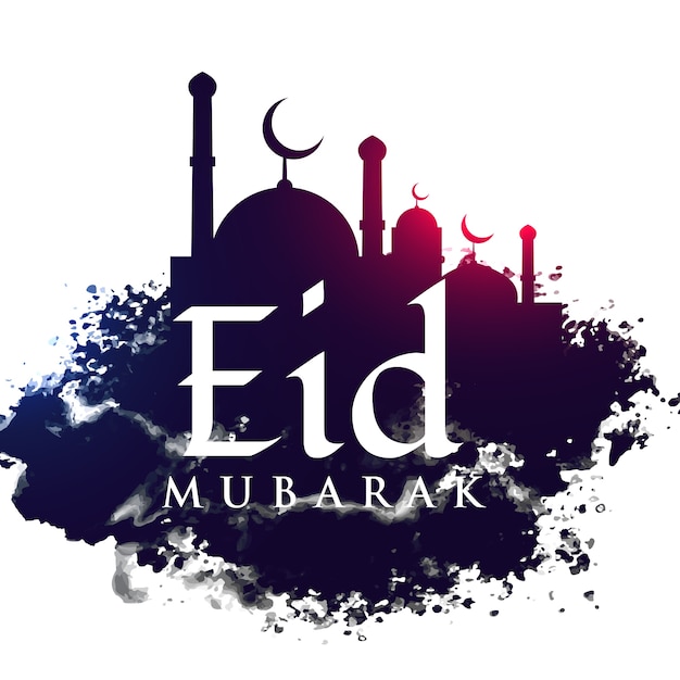 Free Vector stain design for eid mubarak