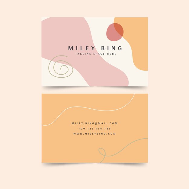 Stains coloured business card template