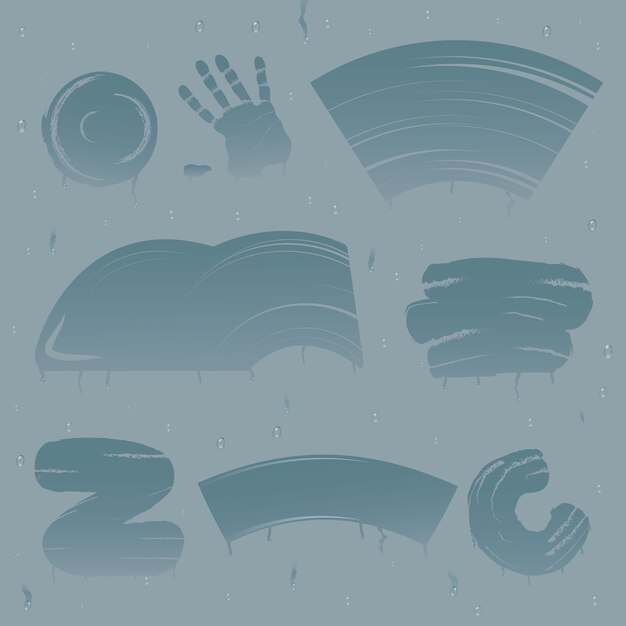 Free Vector stains on glass set