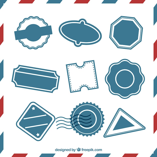 Free vector stamps design collection