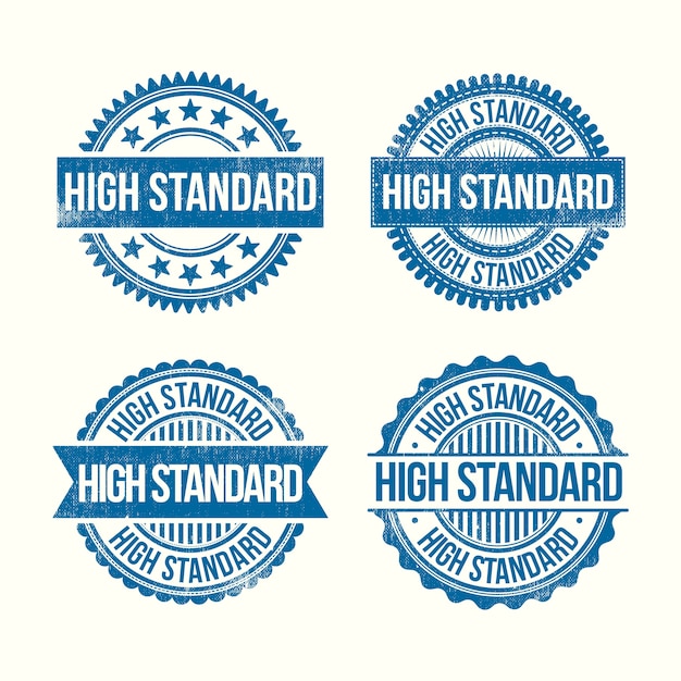 Free vector standard stamp design collection