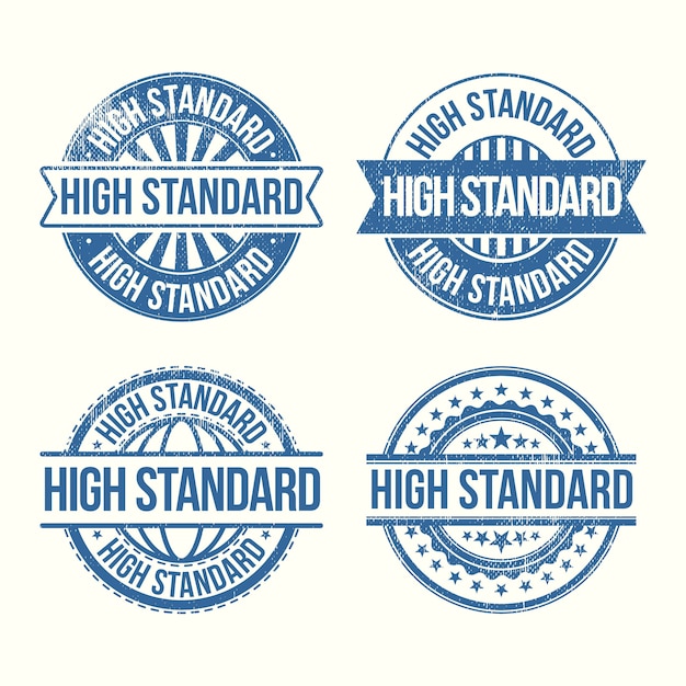 Free vector standard stamp design collection