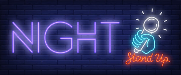 Standup Night neon sign