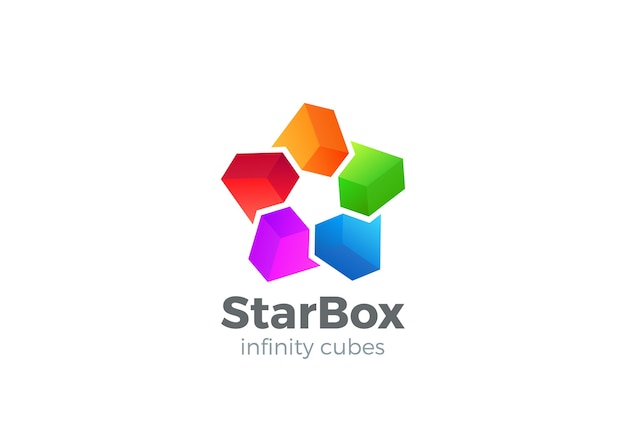 Star boxes Logo vector icon.