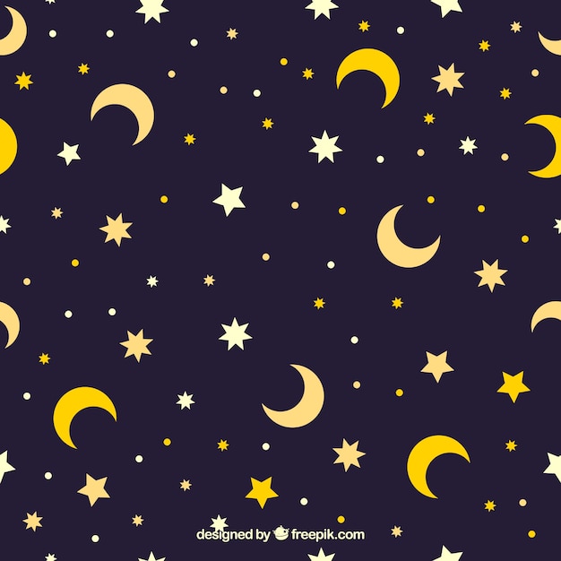 Star and moon pattern