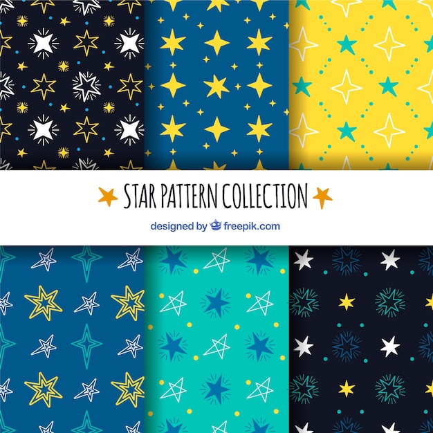 Star pattern pack of six