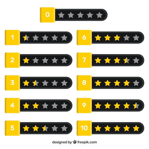 Free Vector star rating concept