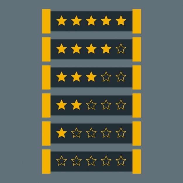 Free Vector star rating in dark theme